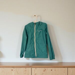 Girls Columbia coat turquoise XS raincoat